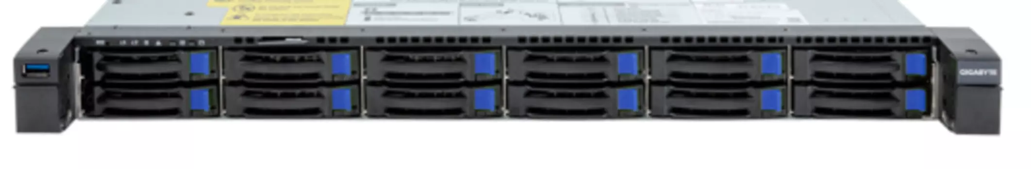 Серверная платформа 1U GIGABYTE R183-S92 (2*LGA 4677, C741, 32*DDR5, 12*2.5" Gen4 NVMe/SATA/SAS HS, 2*PCIE, 2*Glan, Mlan, 3*USB 3.2, Mini-DP, 2*1600W)