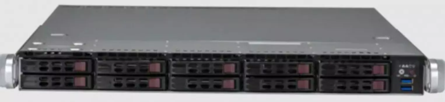 Серверная платформа 1U Supermicro SYS-110P-WR (LGA4189, C621A, 8*DDR4 (3200), 10*2.5" SATA, M.2, 3*PCIE, 2*Glan, IPMI lan, 2*750W, VGA, COM, 4*USB 3.2