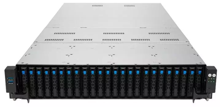 Серверная платформа 2U ASUS RS720-E10-RS24U 90SF00Z3-M000T0 2*LGA4189, C621A, 32*DDR4, 24*2.5" HS, 2*M.2, 9*PCIE, 2*10Glan, Mlan, 2*1600W, 4*USB 3.0,