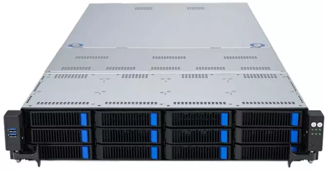 Серверная платформа 2U ASUS RS720A-E12-RS12 90SF02E1-M00BZ0 (2*SP5, 24*DDR5 (4800), 12*3.5" HS, 2*M.2, 9*PCIE, 2600W 1+1 Redundant, VGA, 4*USB 3.2)