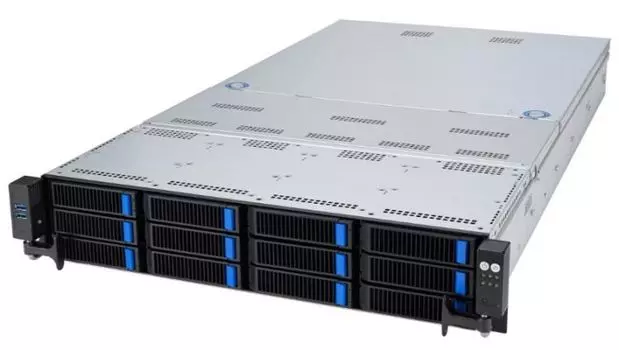 Серверная платформа 2U ASUS RS720A-E12-RS12/10G/2.6kW/8NVMe/OCP (2*SP5, EPYC 9004, 24*DDR5 (4800), 8*SATA, 4*PCIe, 4*USB 3.2, VGA, 2*2600W 80+ Titaniu