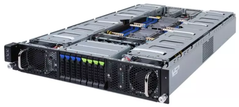 Серверная платформа 2U GIGABYTE G292-280 (2*LGA4189, C621A, 24*DDR4 (3200), 4*2.5" SATA/SAS HS, 4*2.5" SATA/SAS/Gen4 NVMe HS, 10*PCIE, 2*10Glan, Mlan,