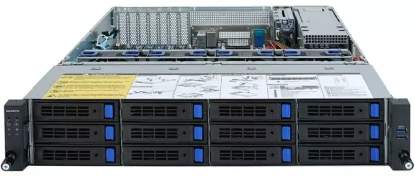 Серверная платформа 2U GIGABYTE R272-Z30 (SP3, 16*DDR4 (3200), 4*3.5"/2.5" SATA/SAS HS, 8*3.5"/2.5" SATA/SAS, 2*M.2, 6*PCIE, 2*Glan, Mlan, VGA, 5*USB