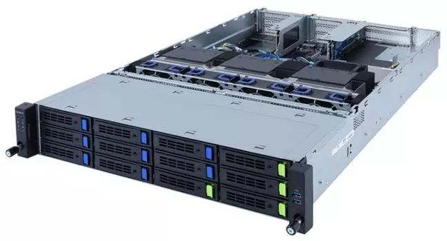 Серверная платформа 2U GIGABYTE R282-G30 (2*LGA4189, C621A, 32*DDR4 (3200), 12*3.5"/2.5" SAS/SATA (4*NVME Gen4), 5*PCIE, 2*Glan, Mlan, 2*2400W