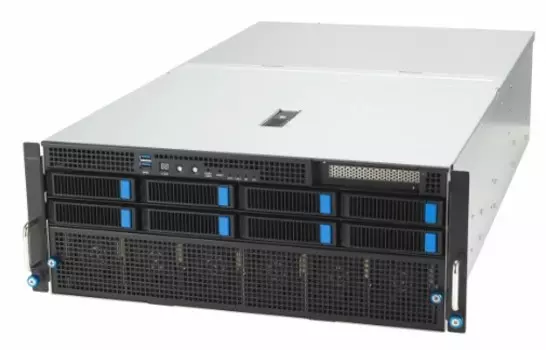 Серверная платформа 4U ASUS ESC8000-E11P-SKU4/10G/3KW(2+2)/5PCIe/4NVMe (2*LGA4677, C741, 32*DDR5 (4800), 8*2.5"/3.5", M.2, PCIe, 4*3000W 80+ Titanium)