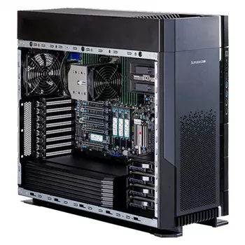 Серверная платформа 5U Supermicro SYS-551A-T LGA4677, W790, 16*DDR4, SATA RAID, 2*HS SATA, 6*PCI-E, 10Glan, Glan, 2*USB 2.0, 2000W