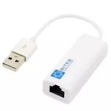 Сетевая карта 5bites UA2-45-02WH USB2.0 -> RJ45 10/100 Мбит/с, 10см