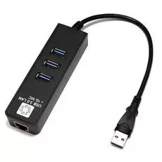 Сетевая карта 5bites UA3-45-04BK USB3.0,3*USB3.0,RJ45 1G,black