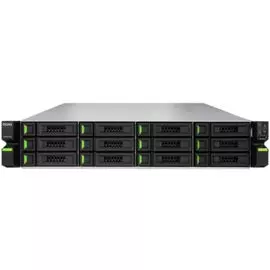 Сетевое хранилище QSAN XN8012R-EU (NAS) 2U, 12+4+2, Xeon 3.3GHz Quad-Core ,8Gb DDR4 ECC, 4 LAN (Gb),USB3.0, HDMI,2хБП,слоты расширения 10 GbE/40GbE /T