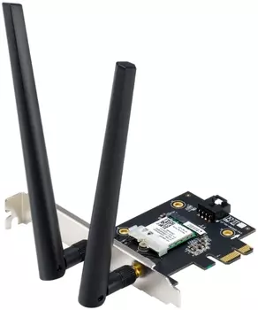 Сетевой адаптер ASUS 90IG07I0-ME0B10 PCE-AXE5400 802.11ax, 2402 + 574Mbps, PCI-E Adapter, 2 antenna
