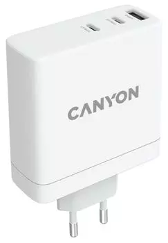 Сетевой адаптер Canyon H-140W CND-CHA140W01 с QC3.0 30W + PD GAN 140W, white