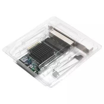 Сетевой адаптер Exegate EXE-BCM5719 EX293453RUS PCI-E*4 v2.0, порты 4*RJ45, 10/100/1000Mbps, Gigabit Chipset Broadcom BCM5719