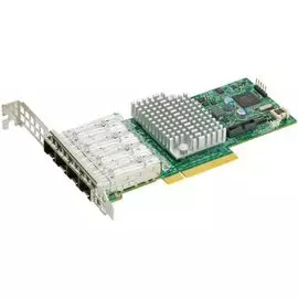Сетевой адаптер Supermicro AOC-STG-I4S 4-портовая сетевая карта 10 Гбит/с, PCI-E 3.0 x8, Low Profile