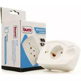 Сетевой фильтр Buro 100SH-Plus-W (1 розетка) белый (коробка)