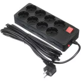 Сетевой фильтр Buro 800SH-5-B 5м, 8 розеток, черный (коробка)