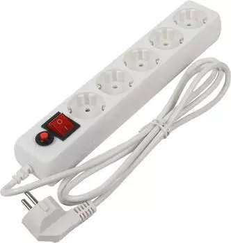Сетевой фильтр Filum FL-SP3-5-5M белый, 2200 Вт., 5 розеток, шнур 5 м.