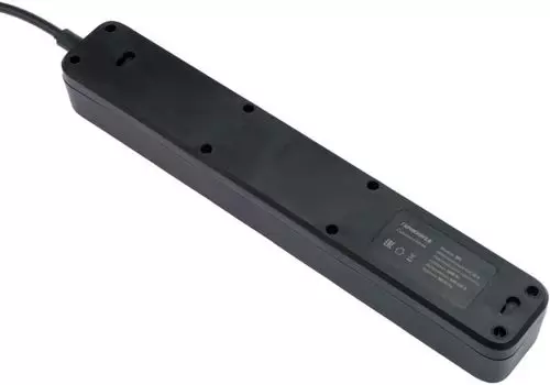 Сетевой фильтр Garnizon EPS-5-B-3 5р, 10А, 3м, ур.защиты 2+, черный, пакет