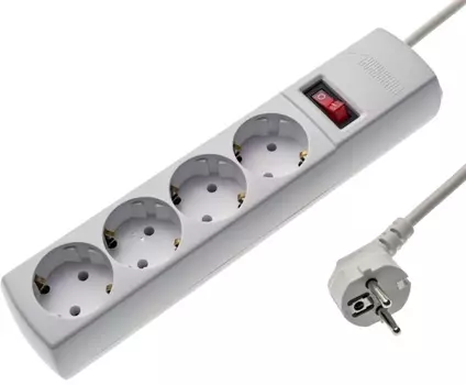 Сетевой фильтр ЮНИВОЛЬТ 00-00000449 3м (4 розетки) белый (коробка) 1996718