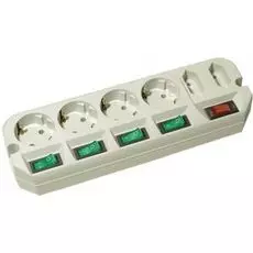 Сетевой фильтр Most ARG 5 м (6 розеток) белый (пакет ПЭ) 359290