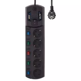 Сетевой фильтр Most EHV 2M ЧЕРН 2 м (5 розеток) черный 760067