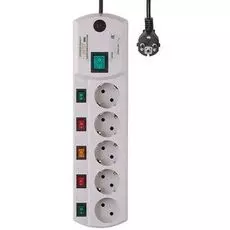 Сетевой фильтр Most ERG 5 м (5 розеток) белый 599876