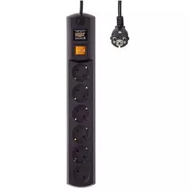 Сетевой фильтр Most H6 Н6 5 м (6 розеток) черный 717216