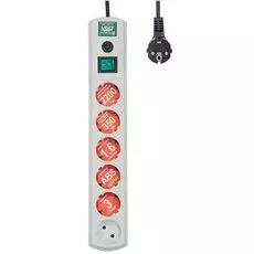 Сетевой фильтр Most LRG 1.6 м (6 розеток) белый (пакет ПЭ) 359260