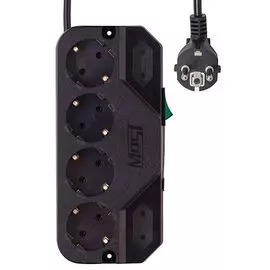 Сетевой фильтр Most СRG 2 м (6 розеток) черный 633401