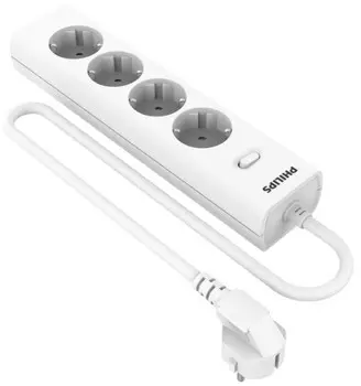 Сетевой фильтр Philips CHP2145WB/51 4 Розетки, кабель - 3M белый