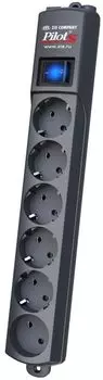 Источник бесперебойного питания ZIS S3M Pilot S surge protector 6 outlets (EUR 5 + 1 without grounding) 3 m, graphite
