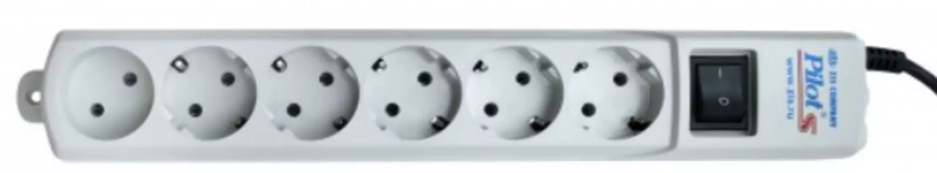 Сетевой фильтр ZIS Pilot S 7 м, 6 розеток (220 В/50-60 Гц ,2,2 кВт, 10 А) 607994/1000034531