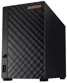 Сетевой накопитель данных ASUSTOR AS1102T 2-Bay NAS/CPU (4Core) 1.4GHz/1GB/noHDD/LFF(HDD,SSD)/1GbE(L