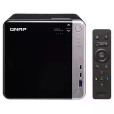 Сетевой накопитель QNAP TS-453BT3-8G 4 отсека для HDD, Intel Celeron J3455 1,5 ГГц (разгон до 2,3 ГГц), DDR3L объемом 8 ГБ, QM2, Thunderbolt 3 (40 Гби