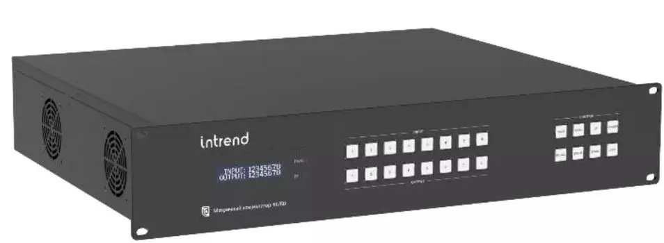 Шасси INTREND ITMMT4-8x8 матричного коммутатора 8x8 4-портовые модули, поддержка 4K60, 2 блока питания