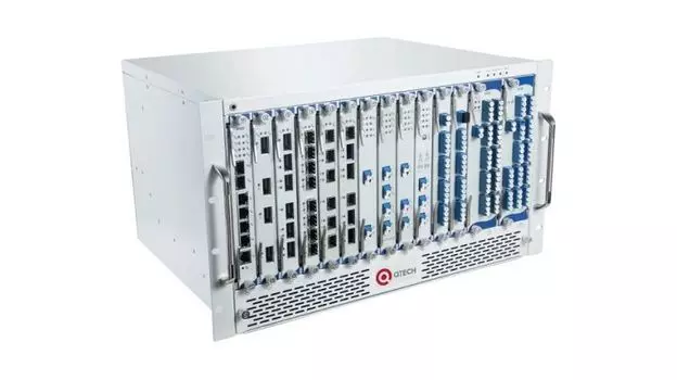 Шасси QTECH QWM-8000-6U/16-2DC 6U 15 слотов+1 для управления, БП 2*48V DC