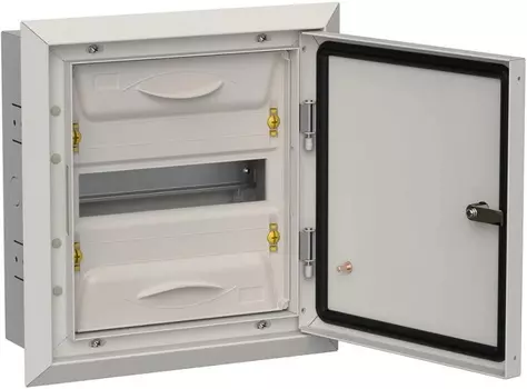 Щит распределительный встраиваемый IEK TI5-50-V-012-31 TITAN 5 ЩРв-12 (1х12) 380х365х130 IP31 белый металлический