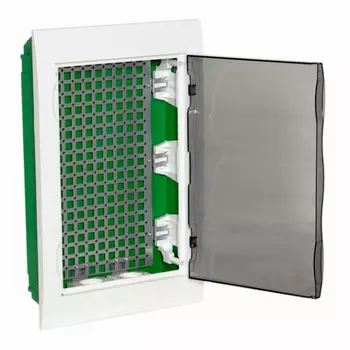 Щит слаботочный встраиваемый Systeme Electric EZ9E312S2FIT City9 Box IT с прозрачной дверцей 3ряд/36мод 2 розетки