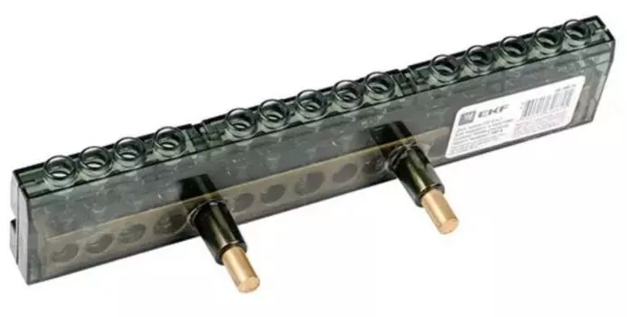 Шина EKF eb-160-14 дополнительная (14 отв.) для блока распределительного (кросс-модуля)