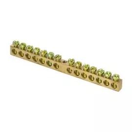 Шина EKF sn0-63-14 PEN "ноль-земля" 6х9 14 отвер. латунь крепеж по центру, PROxima