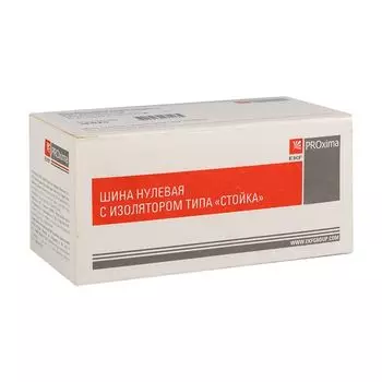 Шина EKF sn0-63-8-is "фаза" L (6x9мм) 8 отв. латунь серый изолир. корп. на DIN-рейку