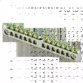 Шина EKF sn1-63-14 PEN "ноль-земля" 6х9 14 отв. никель крепеж по центру, PROxima