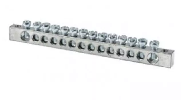 Шина EKF sn1-63-14-k PEN "ноль-земля" (6x9мм) 14 отв. цинк крепеж по краям