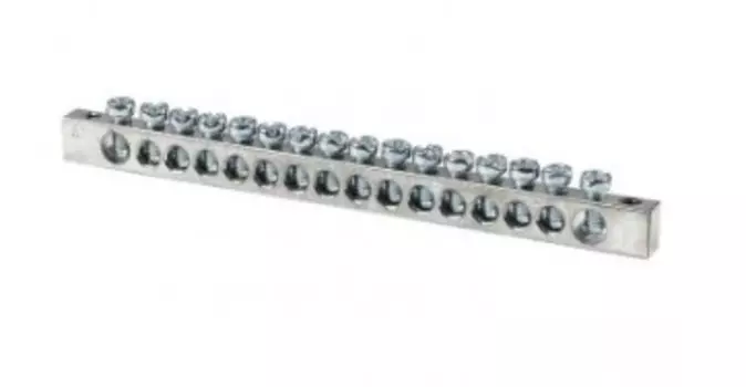 Шина EKF sn1-63-16-k PEN "ноль-земля" (6x9мм) 16 отв. цинк крепеж по краям
