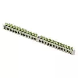 Шина EKF sn1-63-24 PEN "ноль-земля" 6х9 24 отв. никель крепеж по центру, PROxima