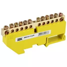 Шина IEK YNN10-69-12P-K05 PE земля на DIN-изол тип Стойка ШНИ-6х9-12-С-Ж