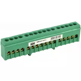 Шина IEK YNN10-69-16KD-K06 PE земля в корп изол на DIN-рейку ШНИ-6х9-16-К-З