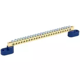 Шина IEK YNN10-69-24C2-K05 PE земля на двух угловых изол ШНИ-6х9-24-У2-Ж