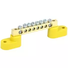 Шина IEK YNN10-69-8C2-K05 PE земля на двух угловых изол ШНИ-6х9-8-У2-Ж