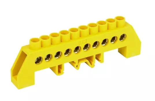 Шина IEK YNN10-812-10DP-K05 PE земля в комб DIN-изолСтойка ШНИ-8х12-10-КС-Ж