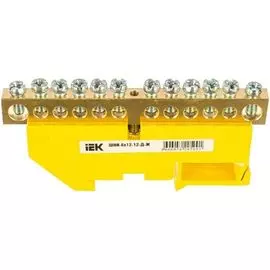 Шина IEK YNN10-812-14D-K05 PE земля на DIN-изол ШНИ-8х12-14-Д-Ж